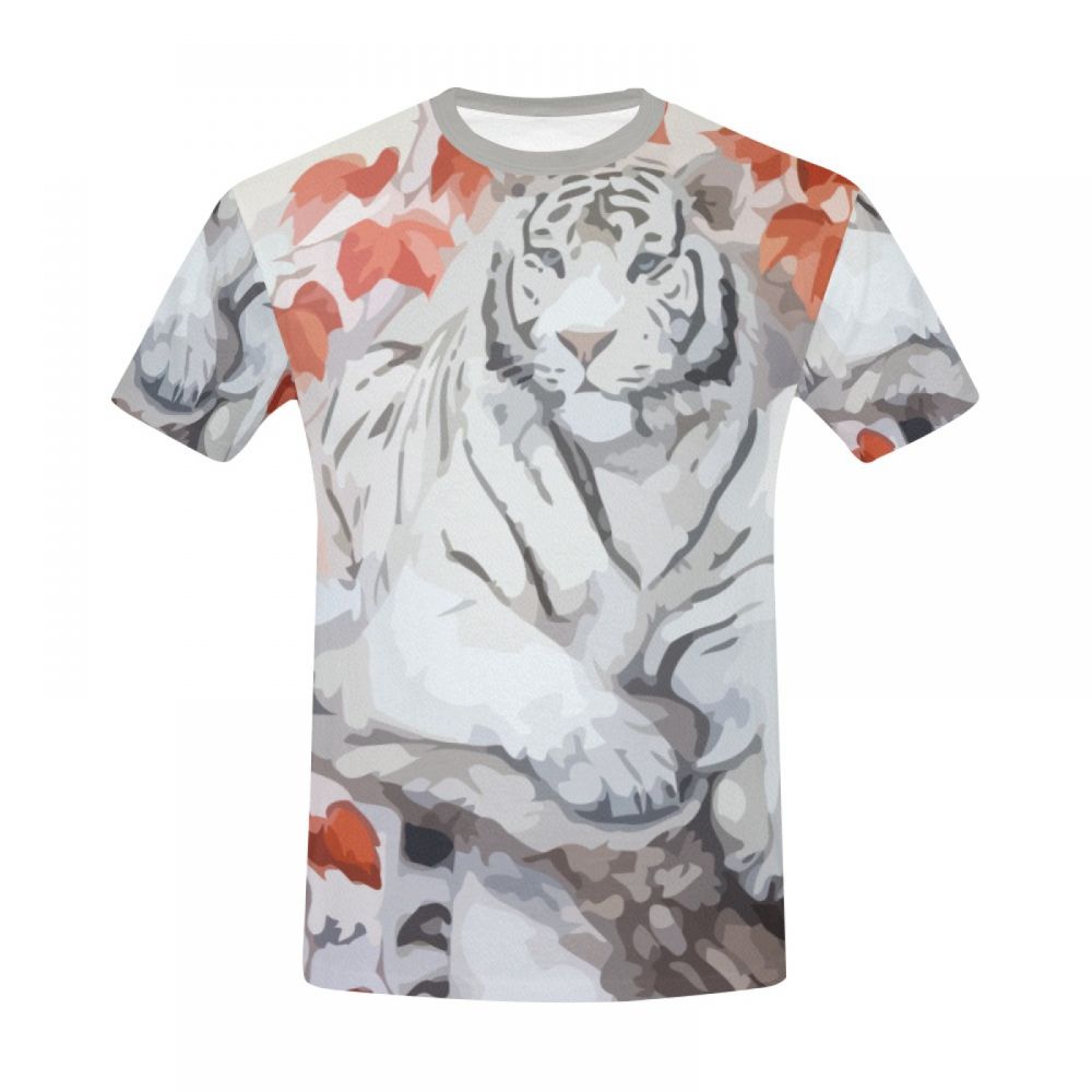 Herren Abstrakte Kunst-tiger-werbung Kurzes T-shirt