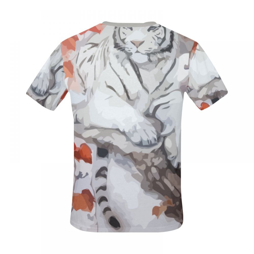 Herren Abstrakte Kunst-tiger-werbung Kurzes T-shirt