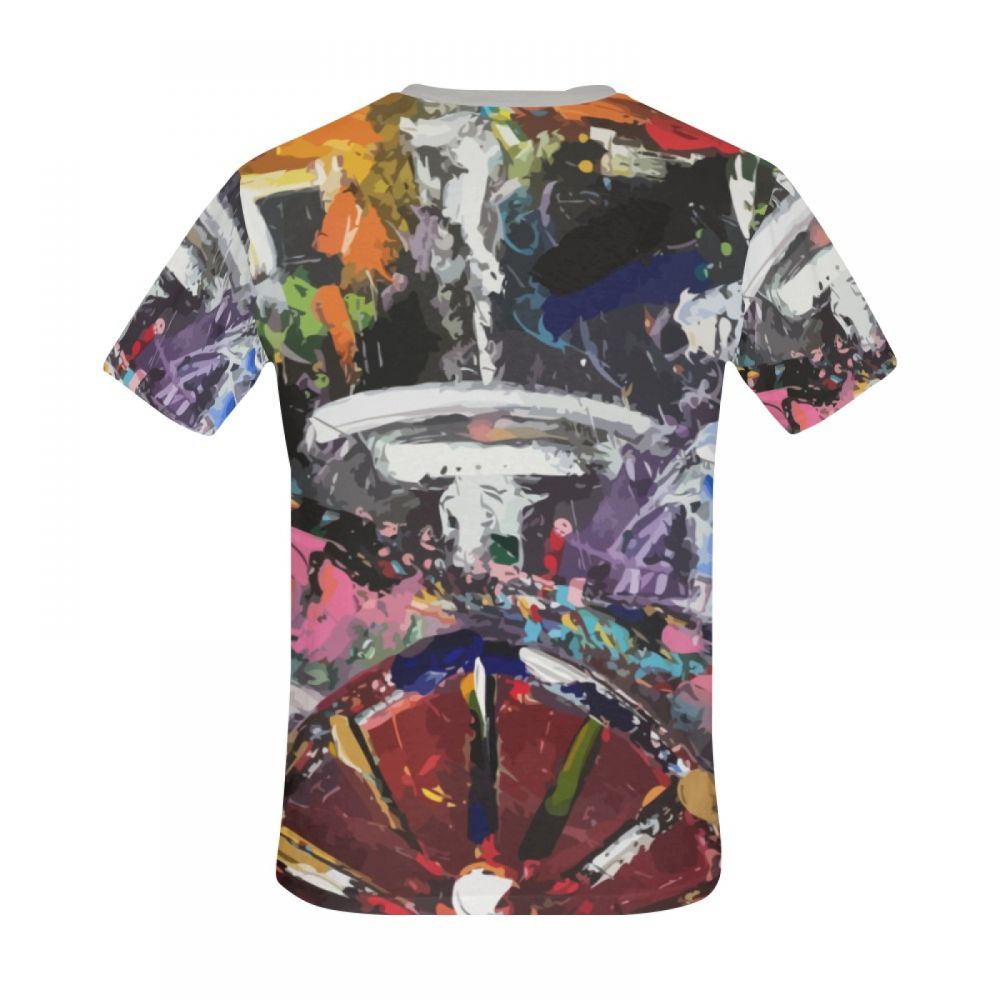 Herren Kunst Digital Voyager Kurzes T-shirt