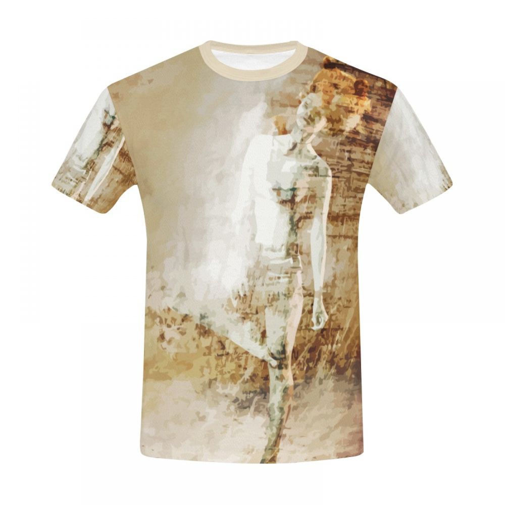 Herren Kunst Digital Bärenfrauen Kurzes T-shirt