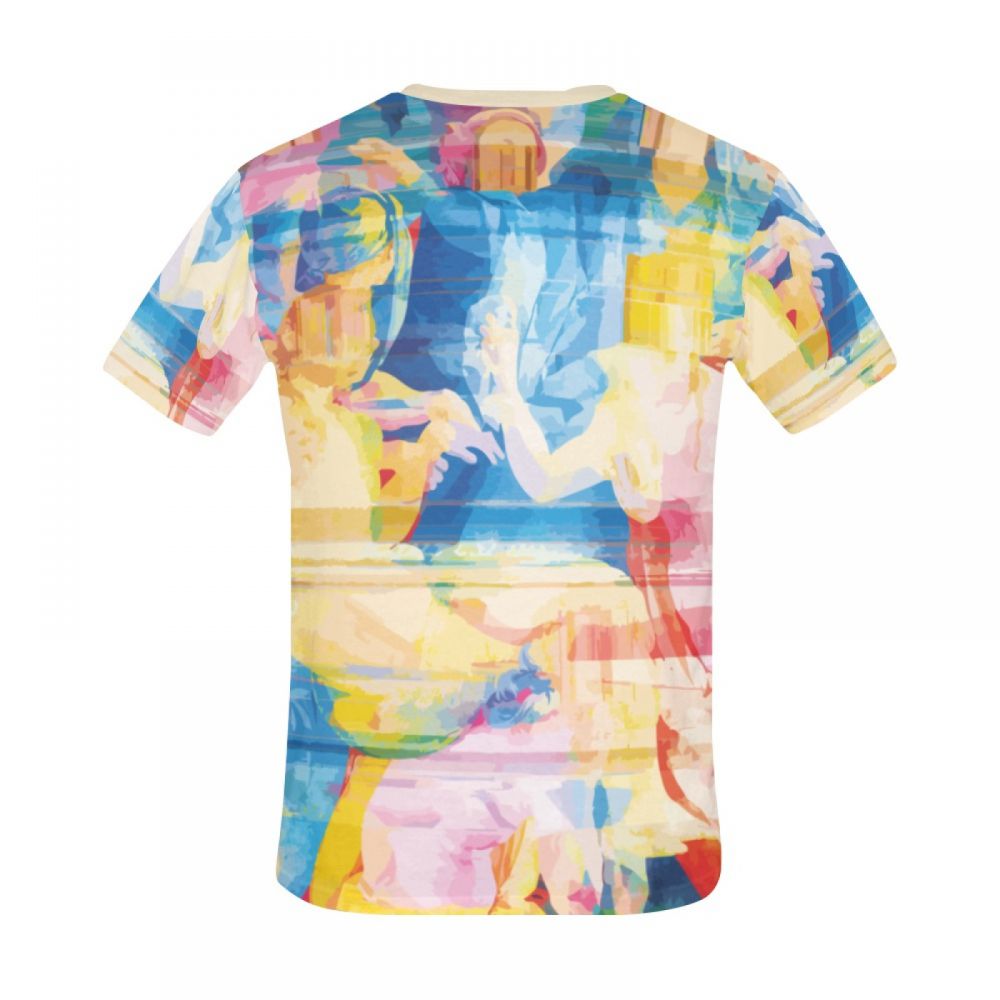 Herren Kunst Digital Glitch Kurzes T-shirt