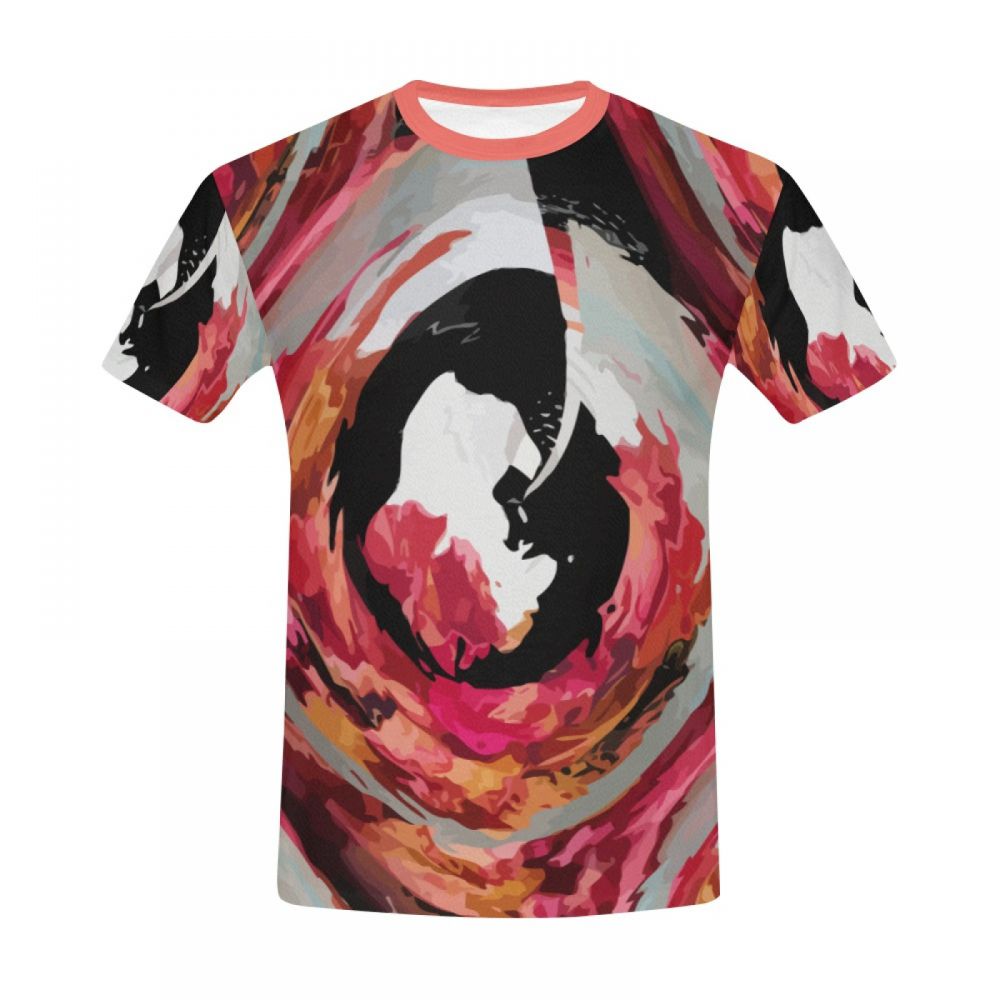 Herren Kunst Digital Liebe Whirlpools Kurzes T-shirt