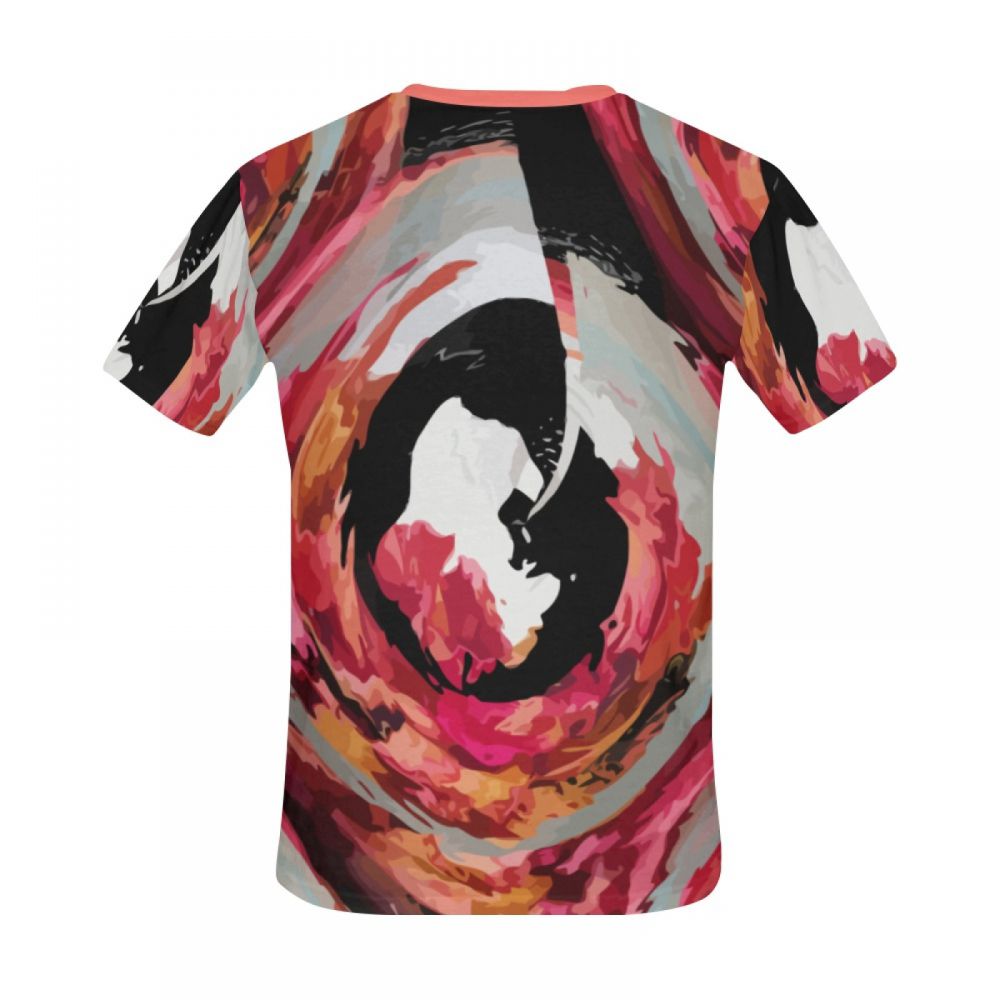 Herren Kunst Digital Liebe Whirlpools Kurzes T-shirt