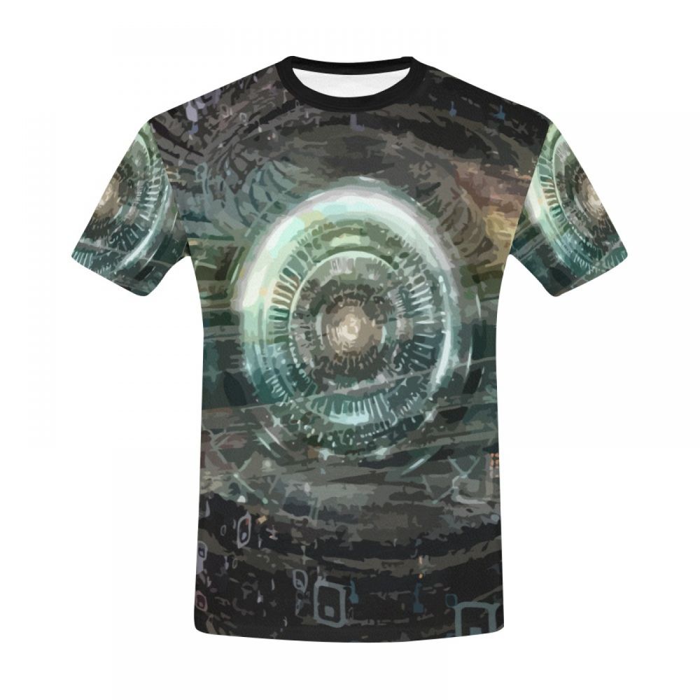 Herren Kunst Digital Helle Passage Kurzes T-shirt