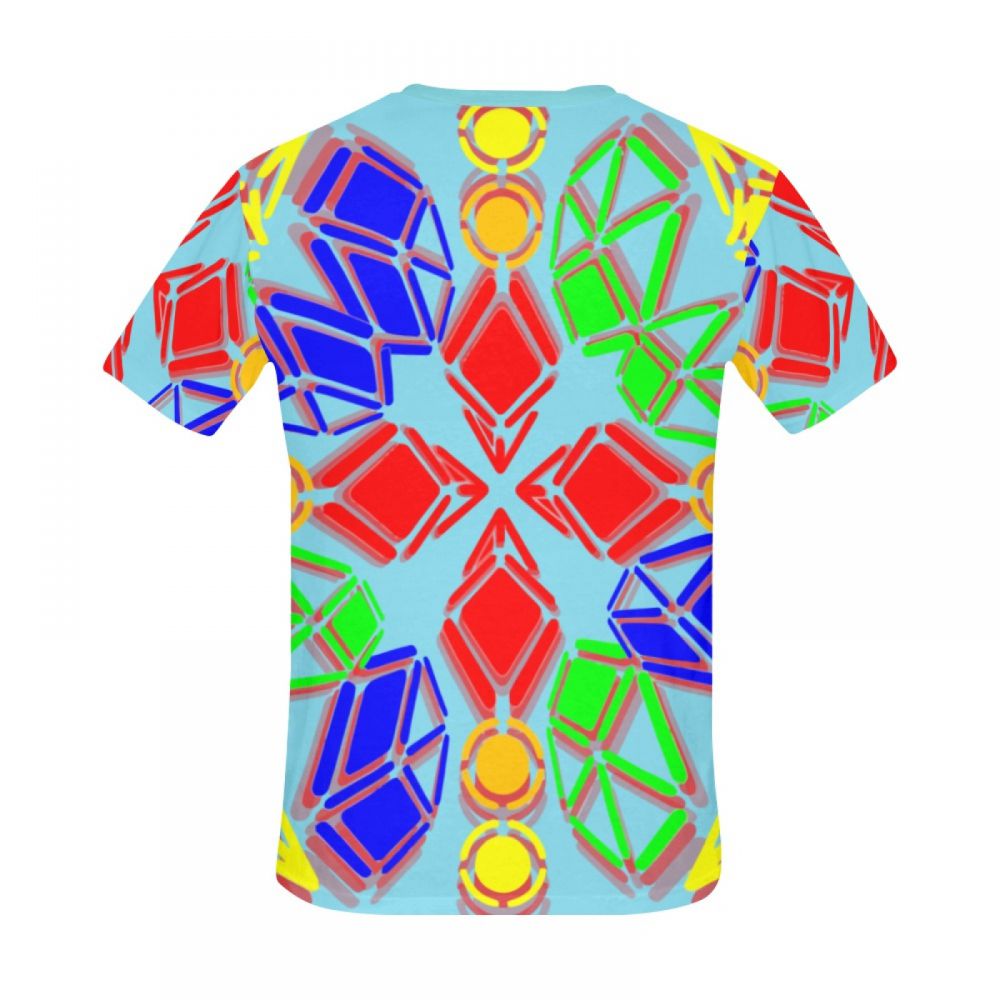 Herren Kunst Digital Diamond Candy Kurzes T-shirt