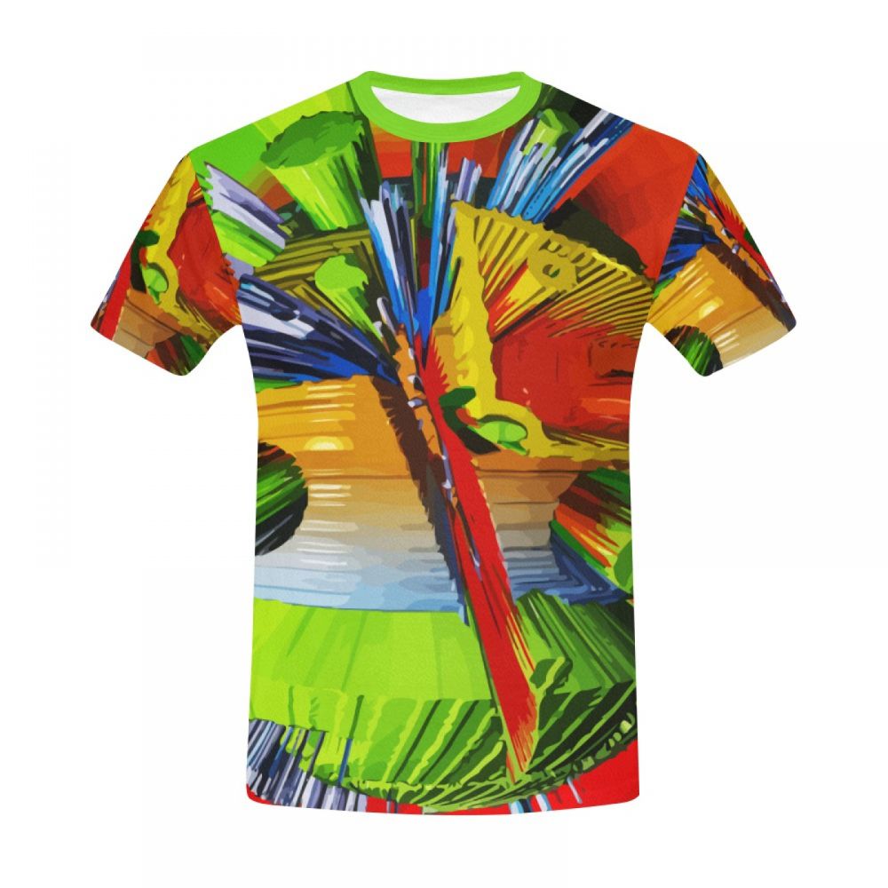 Herren Kunst Digital Earthquake Peak Kurzes T-shirt