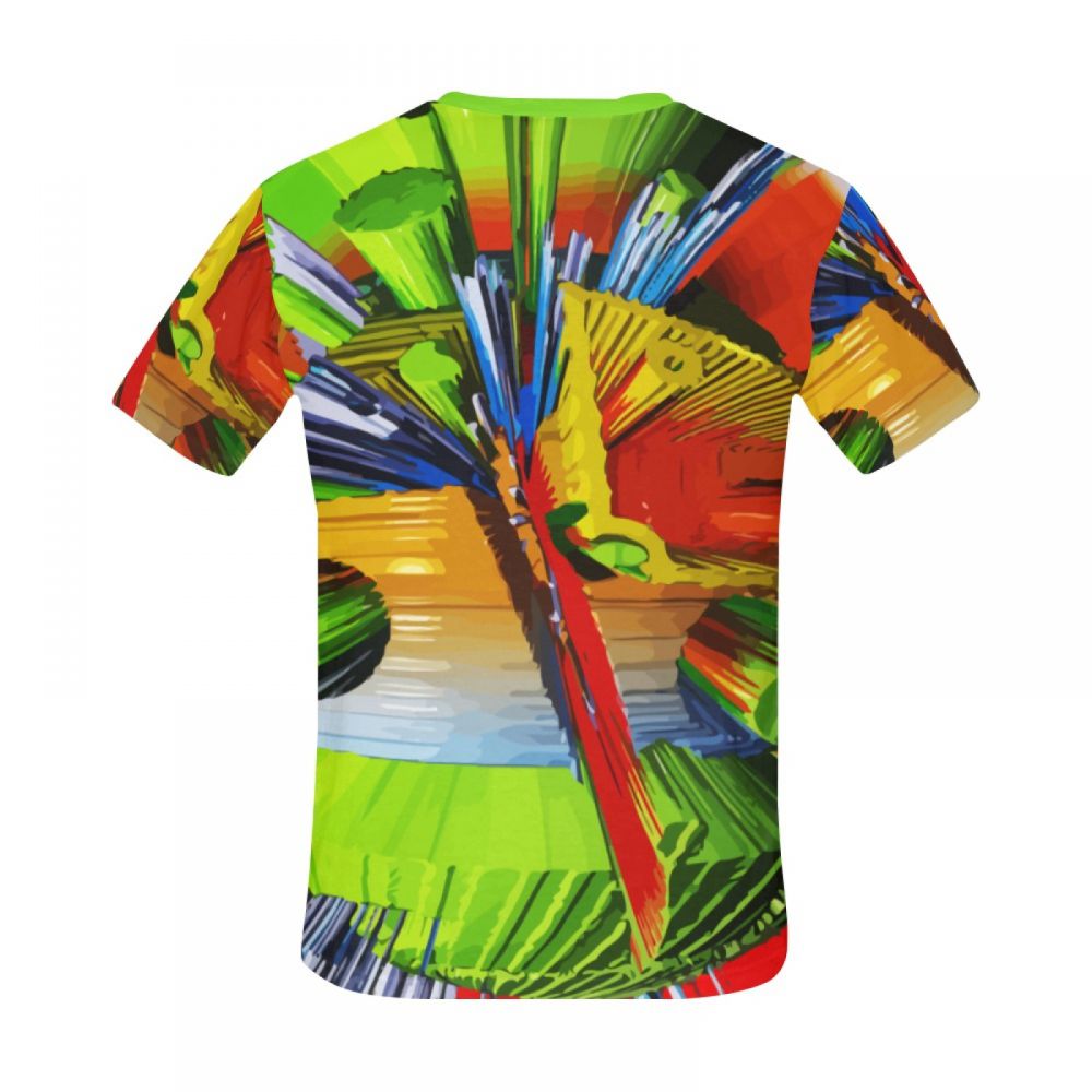 Herren Kunst Digital Earthquake Peak Kurzes T-shirt