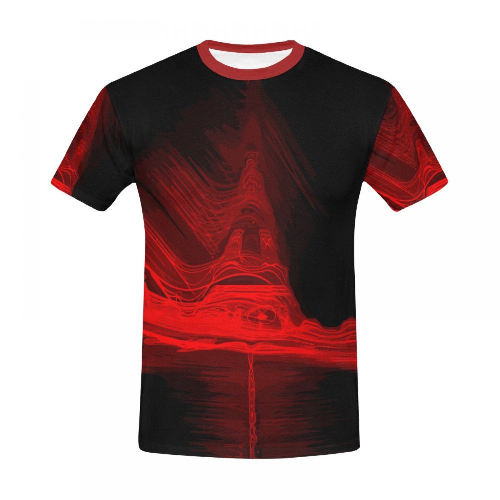 Herren Digitale Kunst Eiffelturm Kurzes T-shirt