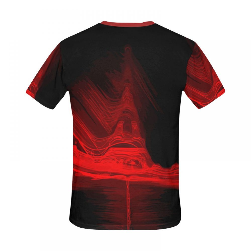 Herren Digitale Kunst Eiffelturm Kurzes T-shirt