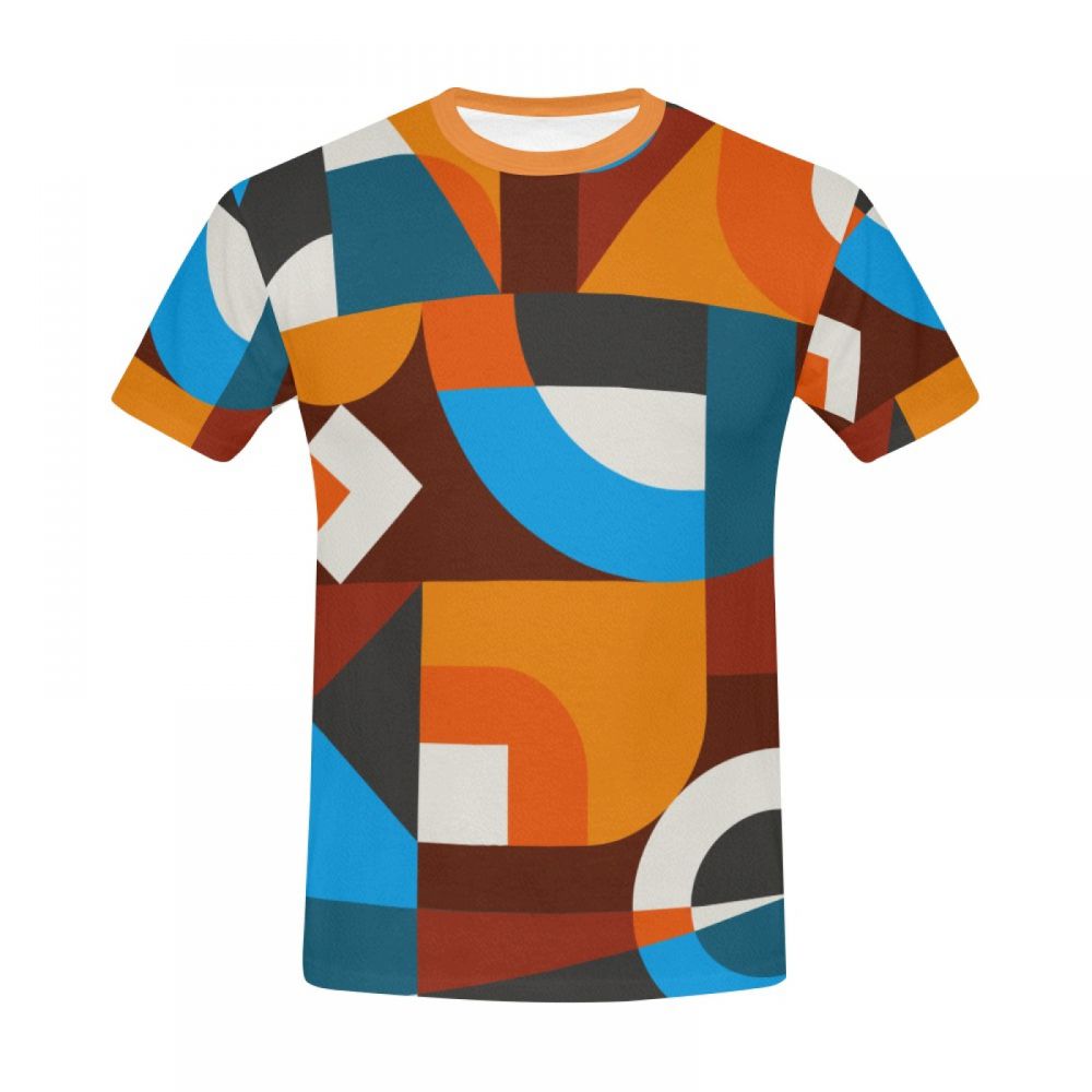 Herren Kunst Geometrische Welt Kurzes T-shirt