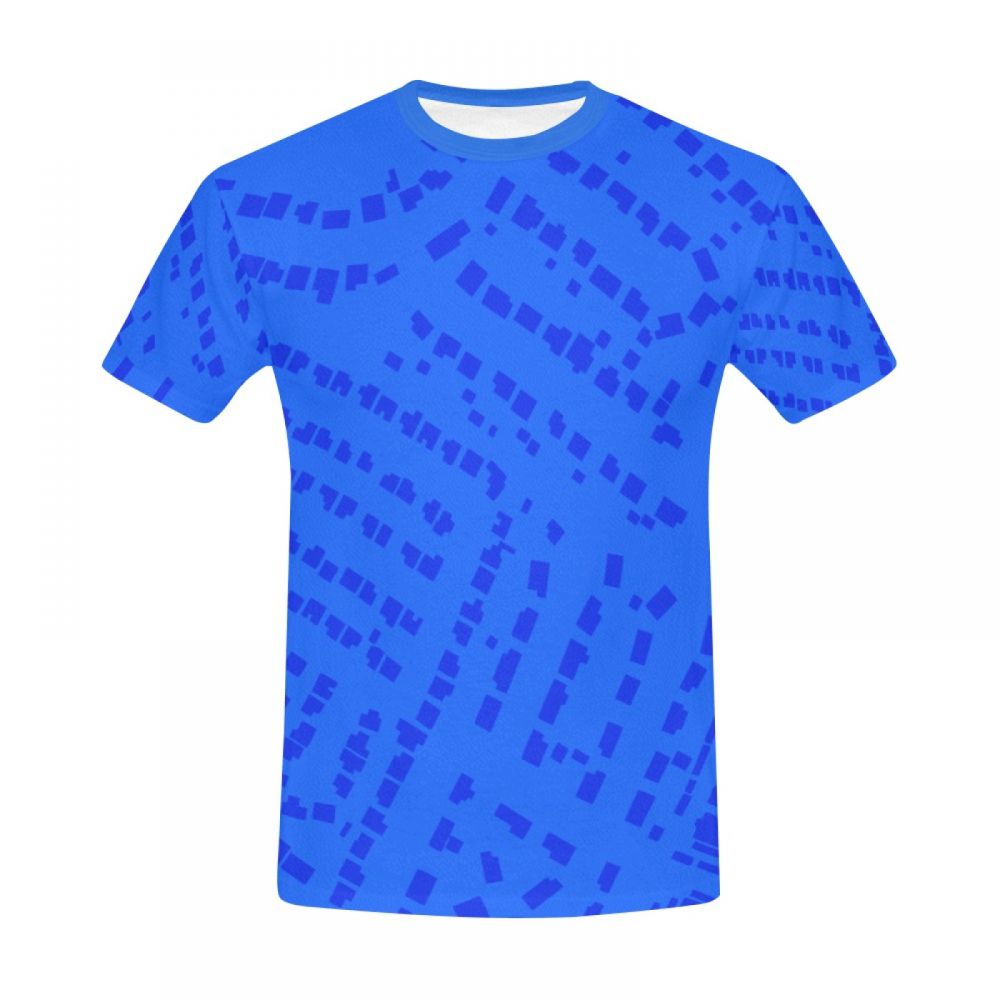 Herren Digitale Kunst Blaue Flecken Kurzes T-shirt