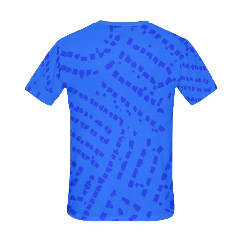 Herren Digitale Kunst Blaue Flecken Kurzes T-shirt