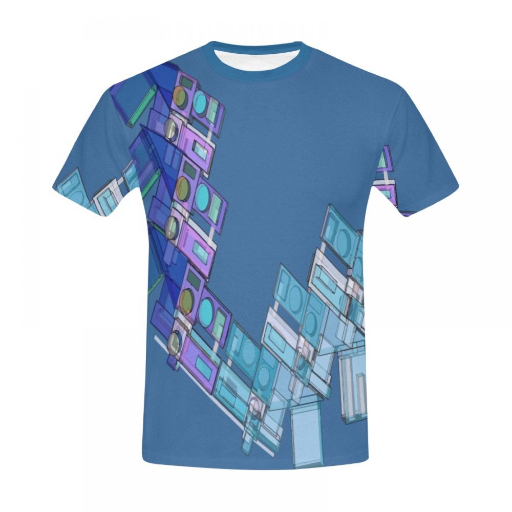 Herren 3d-modellierung Geometrische Kunst Kurzes T-shirt