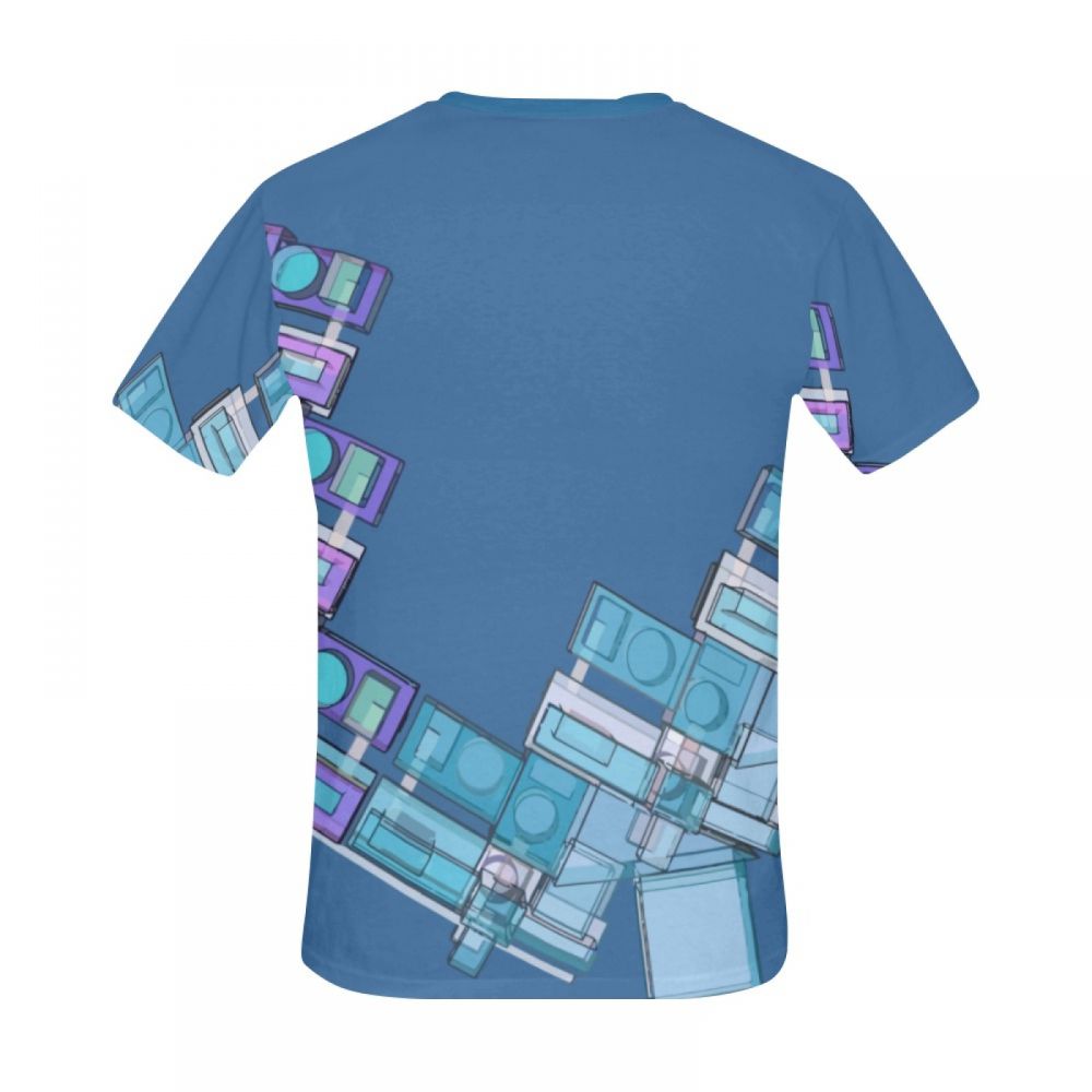 Herren 3d-modellierung Geometrische Kunst Kurzes T-shirt