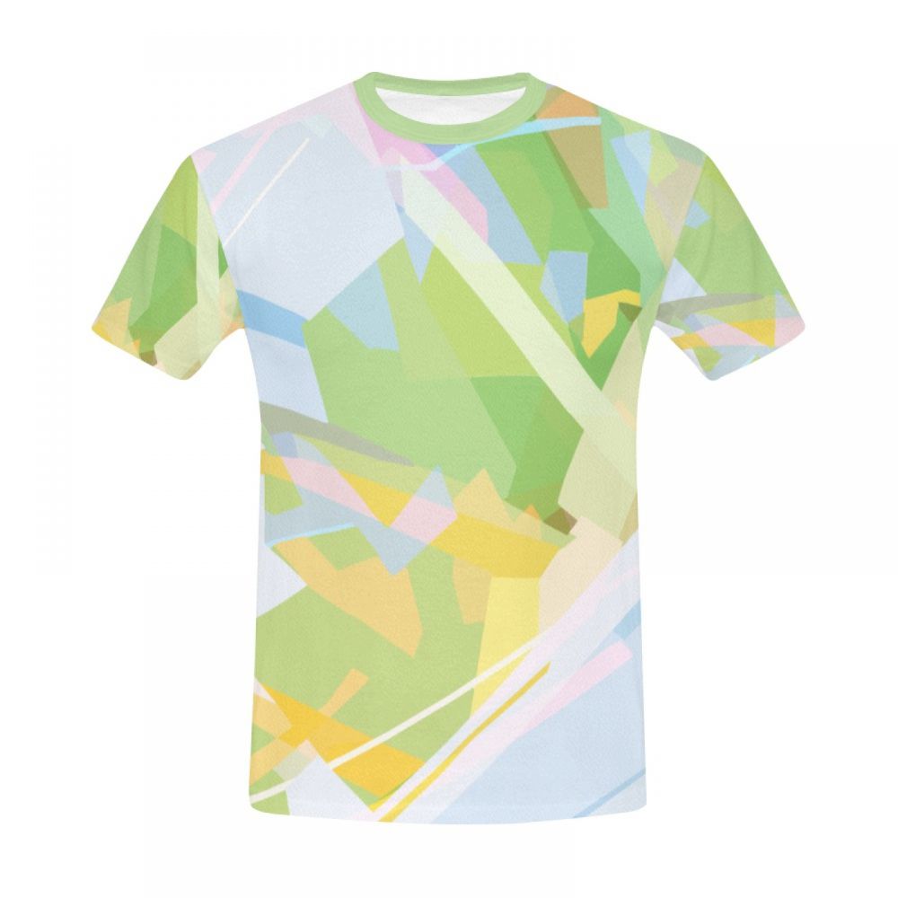 Herren Vertikale Digitale Kunst Kurzes T-shirt