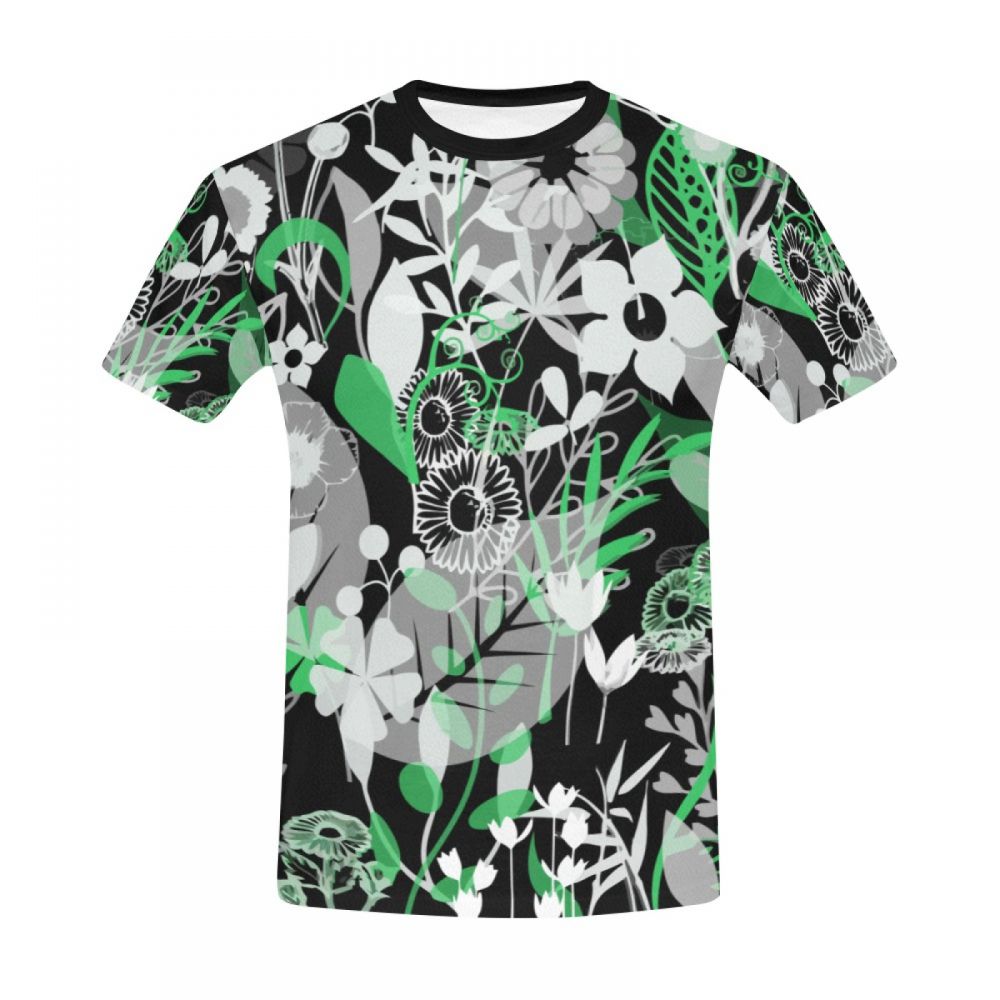 Herren Kunstblumenarrangement Kurzes T-shirt