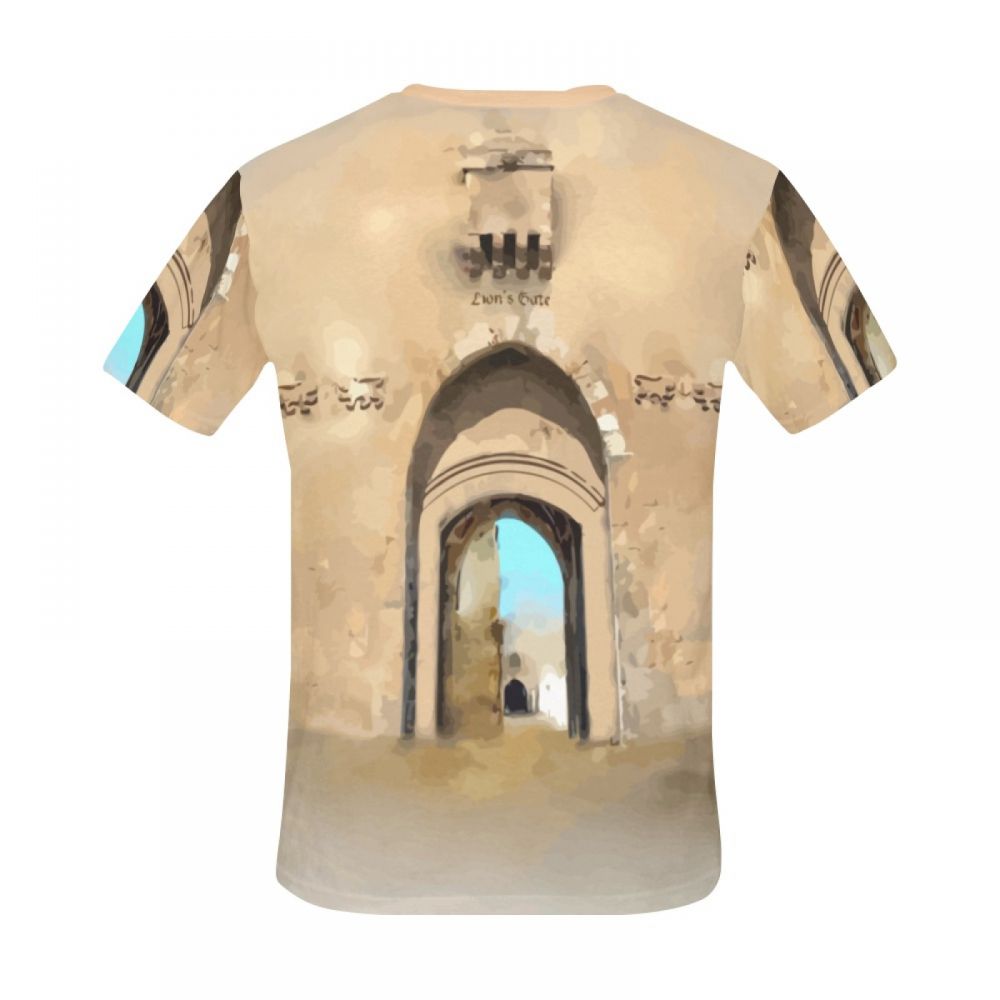 Herren Kunst Altstadt Von Jerusalem Kurzes T-shirt