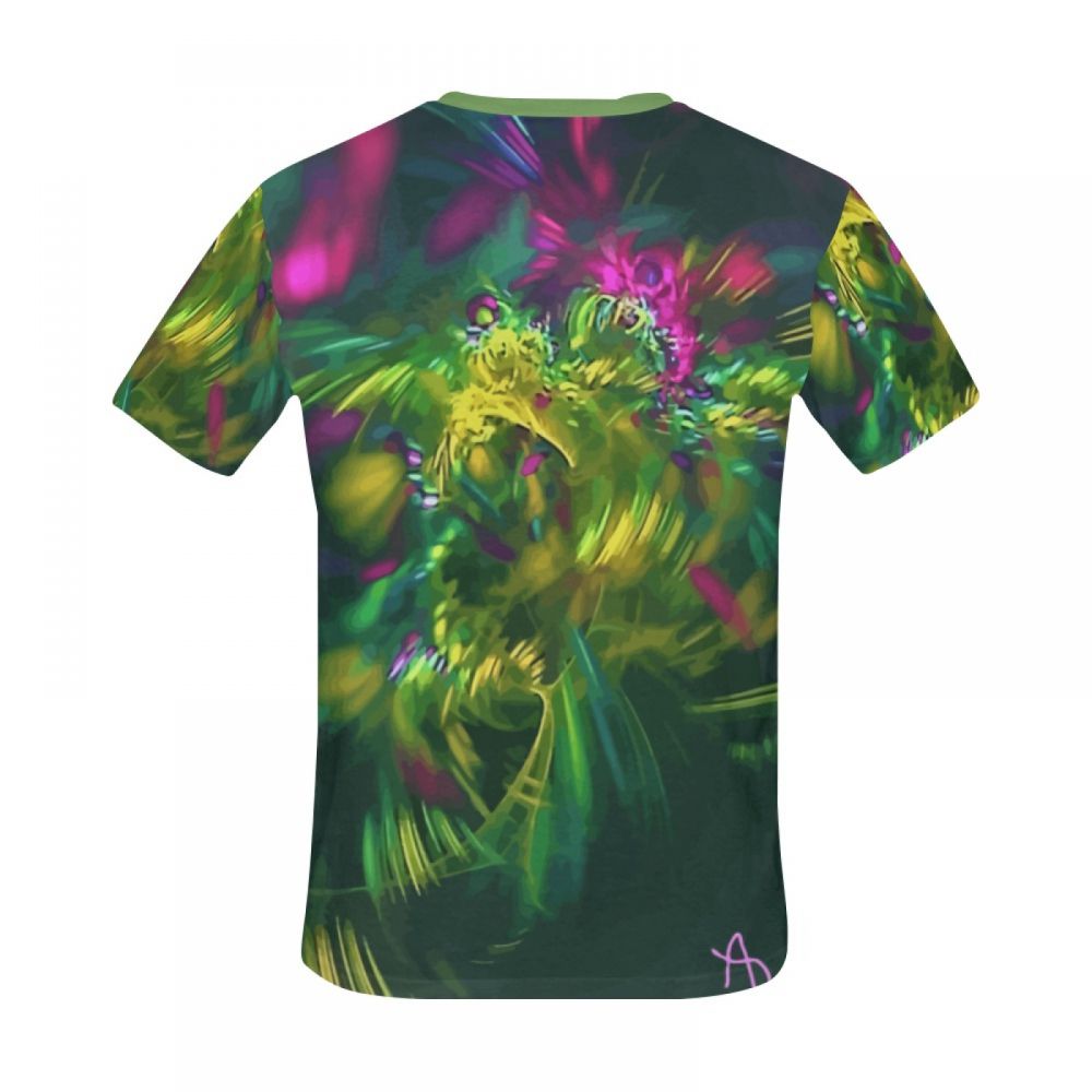 Herren Abstrakte Kunstblüte Kurzes T-shirt