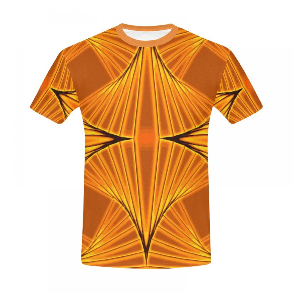 Herren Abstraktes Kunst-disco-gold Kurzes T-shirt