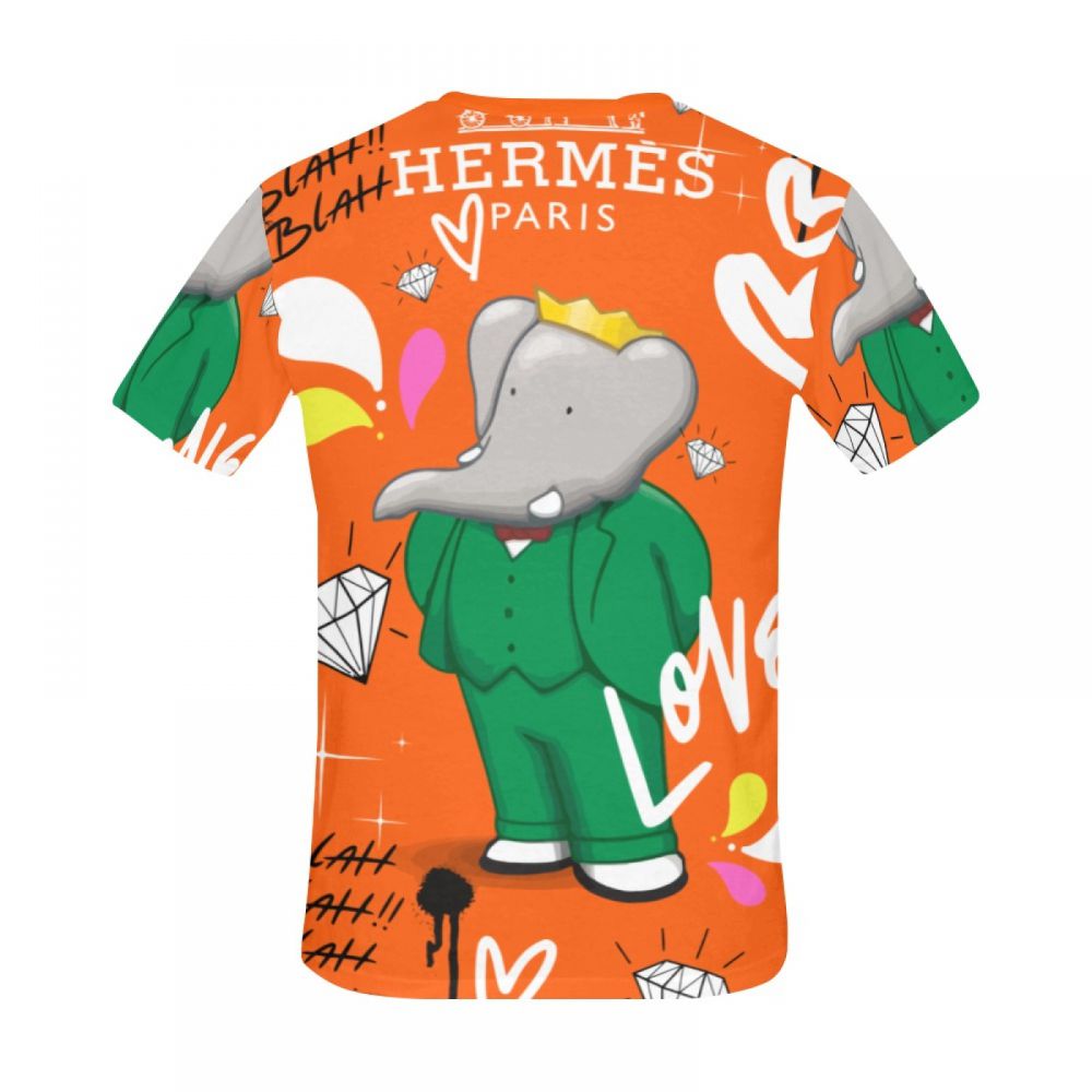 Herren Street Kunst Herr Elefant Kurzes T-shirt