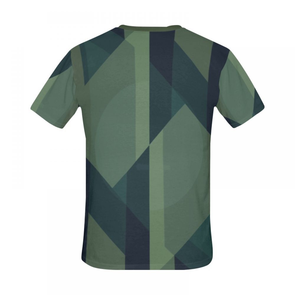 Herren Grüne Linien Der Geometrischen Kunst Kurzes T-shirt