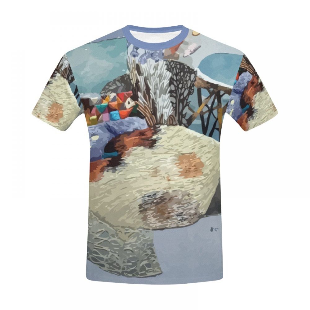 Herren Kunst Landschaft Frost Und Sonne Kurzes T-shirt