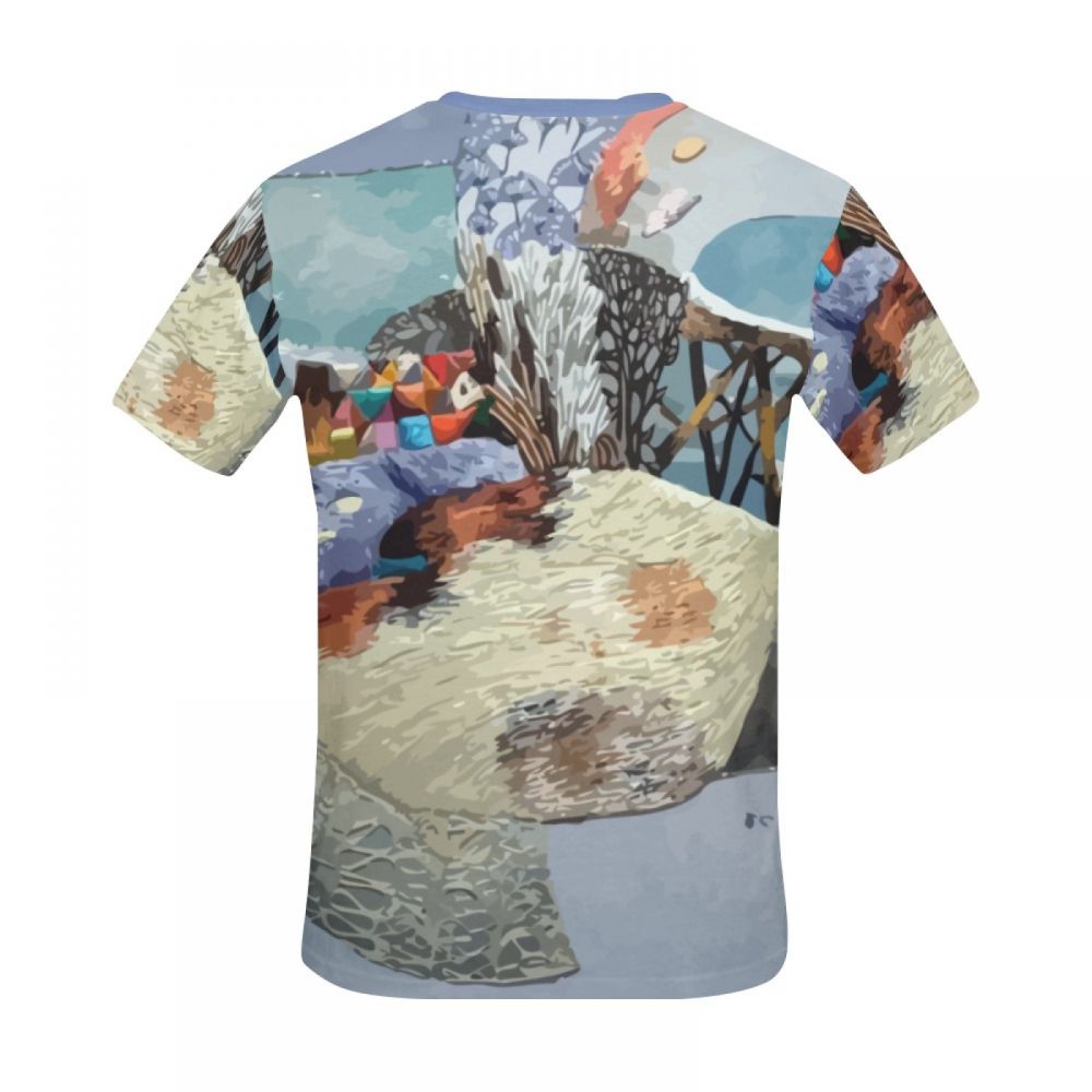 Herren Kunst Landschaft Frost Und Sonne Kurzes T-shirt