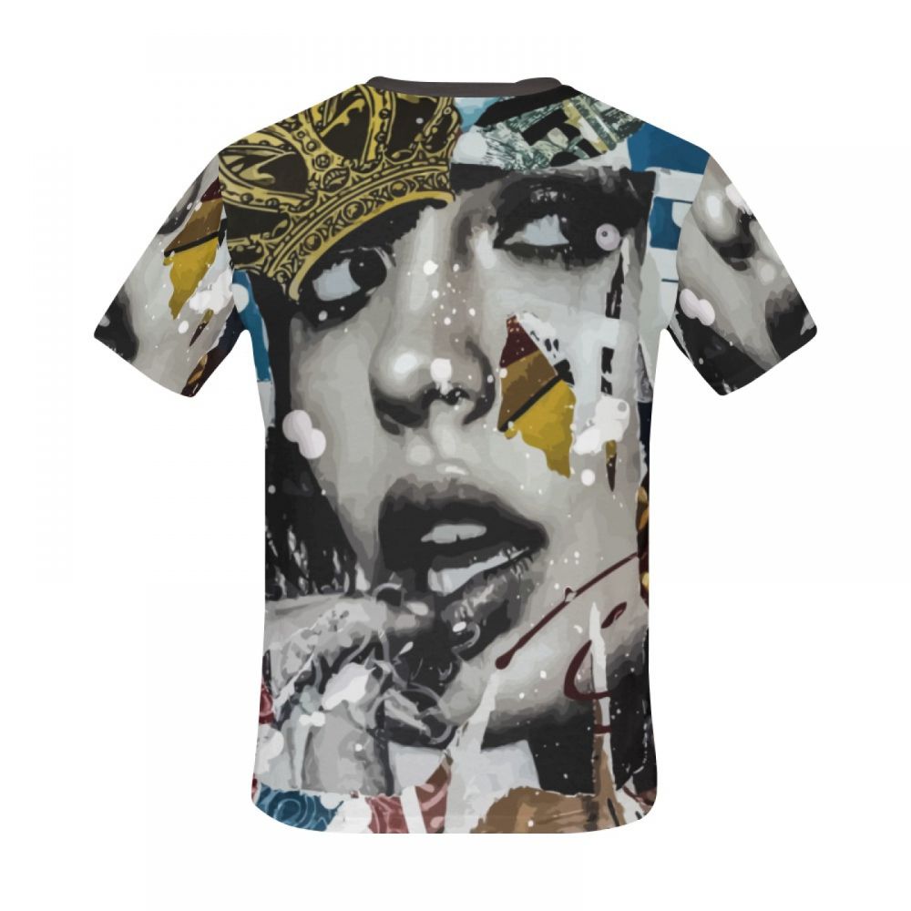 Herren Kunst-graffiti-glamour-queen Kurzes T-shirt